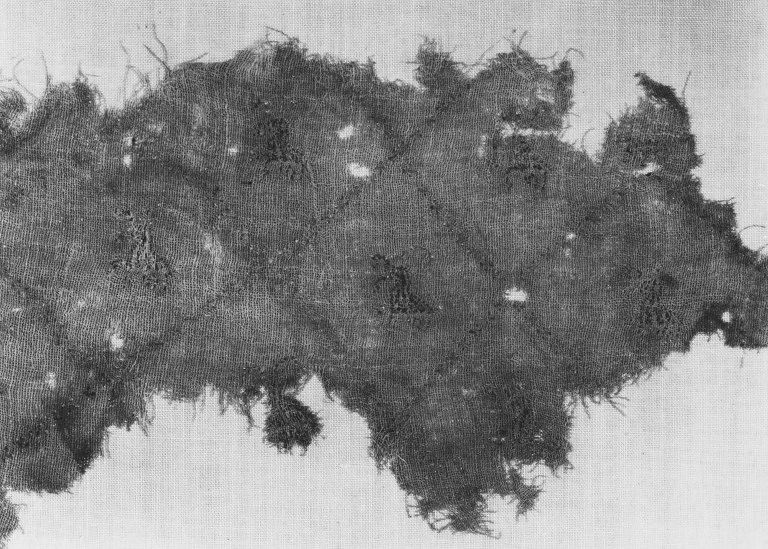 Early 5th century BC textile fragments, from Koropi, near Athens, Greece. Courtesy Victoria & Albert Museum, London, acc. nT.220 to B-1953o. 