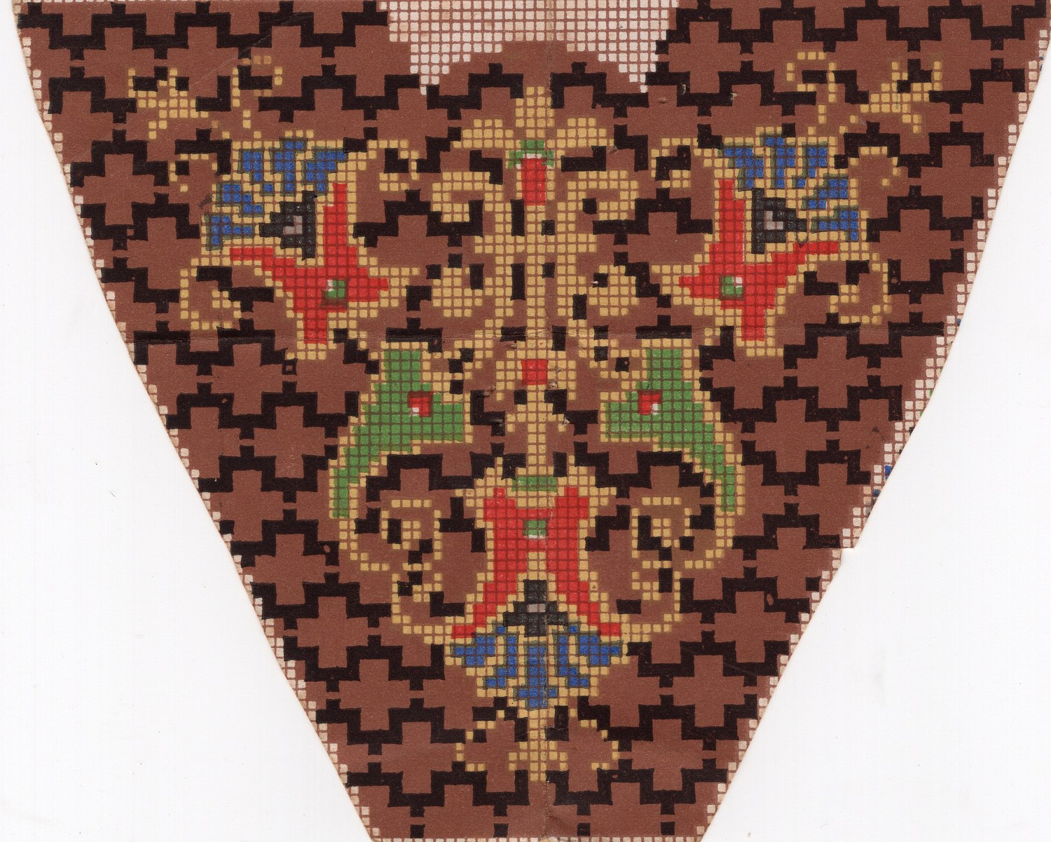 Berlin work design for a slipper. Published by Sijthoff, Leiden, The Netherlands (1860s - 1870s; TRC 2018.1596). For more information, click on the illustration.