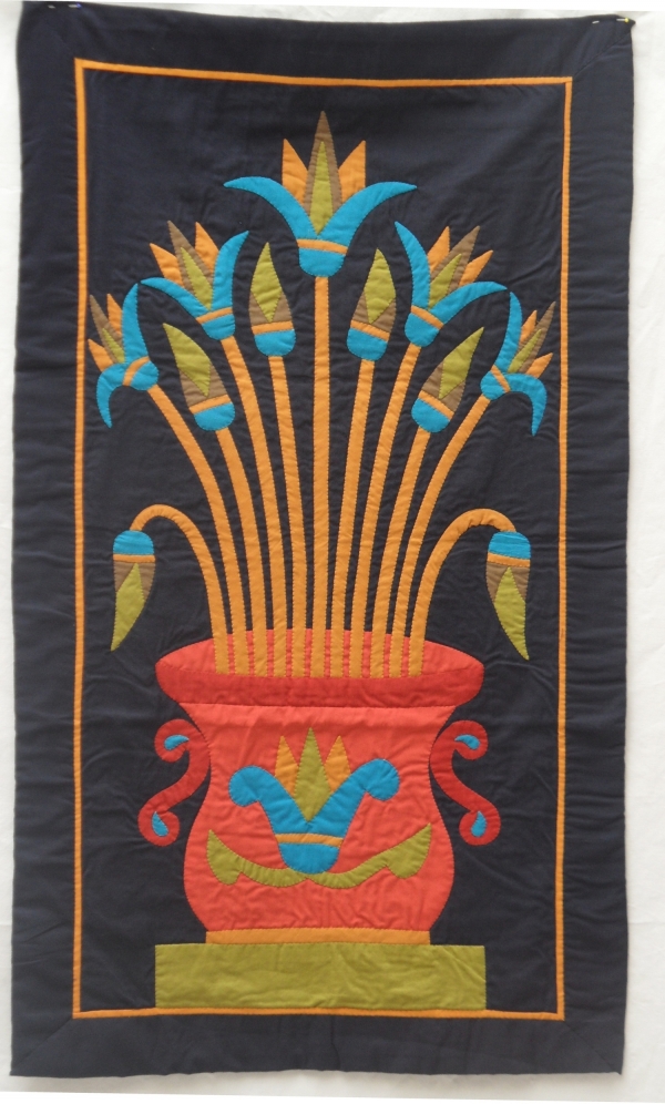 Appliqu&eacute; panel from the Street of the Tentmakers, Cairo, 2013.