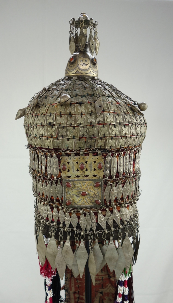 Headdress for a Turkmen married woman, mid-20th century.