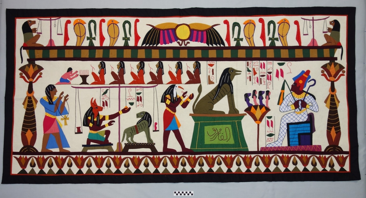 Appliqu&eacute; panel from the Street of the Tentmakers, Cairo, Egypt, 2014.