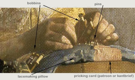 Detail of Vermeer's The Lacemaker. Copyright Jonathan Janson.