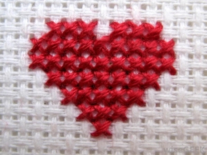 Example of the cross stitch.