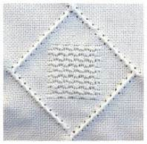 Example of pulled thread work.
