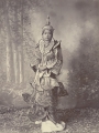 Studio photograph of a Burmese princess or dancing girl, c. 1890.