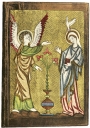 Embroidered front cover of the Felbrigge Psalter, c. 1250, France.