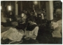 Photograph showing Helen Whitty, at work with hand embroidery.  Boston 1917.