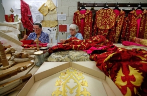 Volunteers creating new vestments for St Paul's Cathedral, 2008.