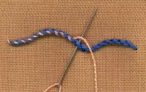 A whipped stem stitch.