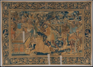 'The sacrifice of Polyxena', embroidered and painted hanging made in China on the basis of a European pattern.