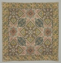 Qajar-era embrodiered cover with geometric motifs, Iran, 19th century.