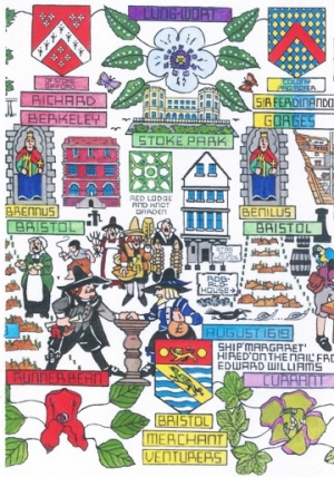 Detail from the Bristol Berkeley Plantation Tapestry.