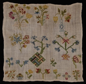 Sampler from second half 18th century, The Netherlands.