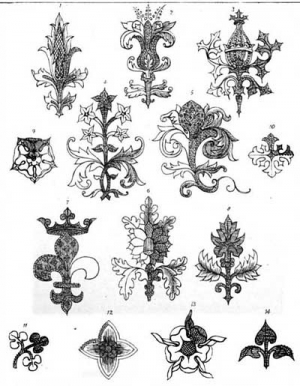 Illustration taken from Anastasia Dolby's 'Church Needlework Ancient and Modern', 1867.