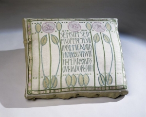 Cushion cover designed and embroidered by Jessie Newbery, c. 1900.