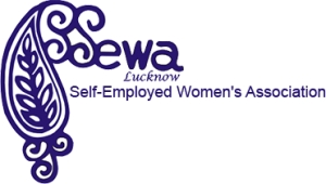 Logo for the Self-Employed Women's Association in Lucknow, India.