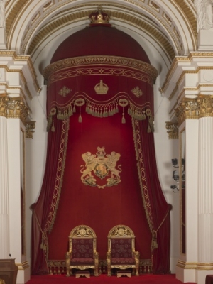 The throne canopy of King George V.
