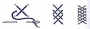 Schematic drawing of a basket stitch.