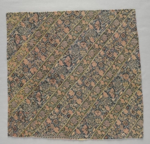 Panel of naqsh embroidery, probably for a pair of woman's trousers, Iran, 18th century.