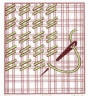 Schematic drawing of the embroidery rep stitch.