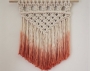 Dip-dyed macram&eacute; wall hanging.