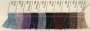 Collection of lurex yarns.
