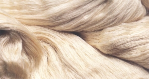Spun silk yarn.