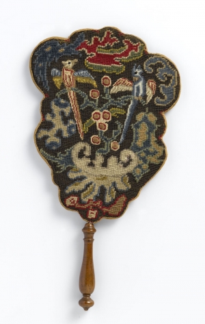 Embroidered fire screen, The Netherlands, c. 1700.