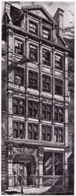 The Broderers Hall, London, destroyed in 1940.