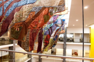 The Murray and Roberts tapestries on display at the headquarters of the firm in Johannesburg, South Africa.