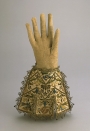 Pair of man's gauntlets from England, early 17th century.