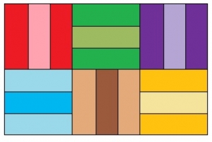 Diagram of a rail fence pattern