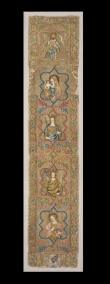 Orphrey worked in opus anglicanum, mid-14th century, part of the Grandison collection.