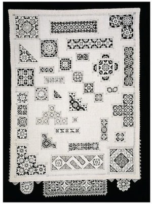 Example of 1970's Ruskin lace, made by Elizabeth  Prickett