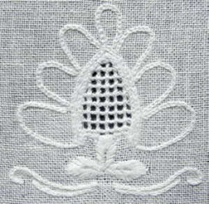 Example of Hvids&oslash;m embroidery.