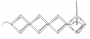 Schematic drawing of the square fly stitch.