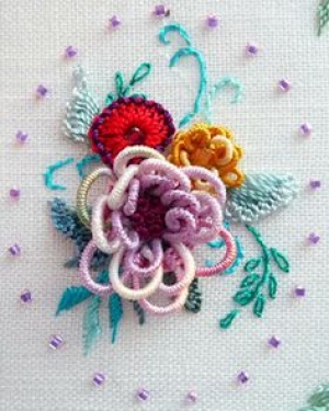 Example of Brazilian Dimensional Embroidery.