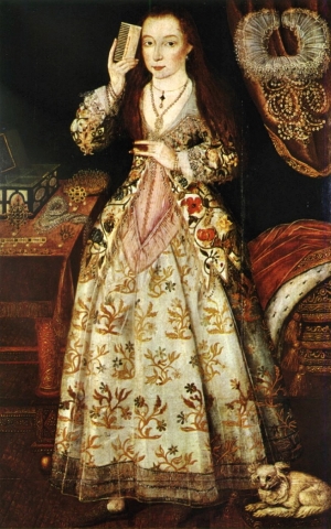 Elizabeth Wriothesley, Countess of Southampton, c. 1600. Artist unknown.