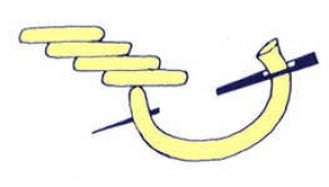 Diagram of the Japanese stitch.