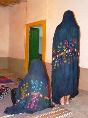 Berber women's head coverings, Morocco.