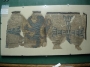 Fragments of embroidered cloth, used  for a Great Seal bag of King Henry III (1207-1272).