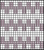 Schematic drawing of an Algerian filling stitch for use on canvas..