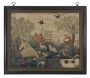 Embroidered picture of a reclining shepherdess, by Esther Stoddard, Northampton, USA, mid-18th century.