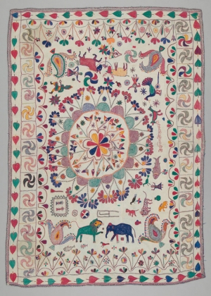 Kantha by Srimirthi (Mrs.) Lokhibala Dashi, early 20th century, West Bengal, India.