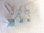 Working a Hardanger work eyelet hole.