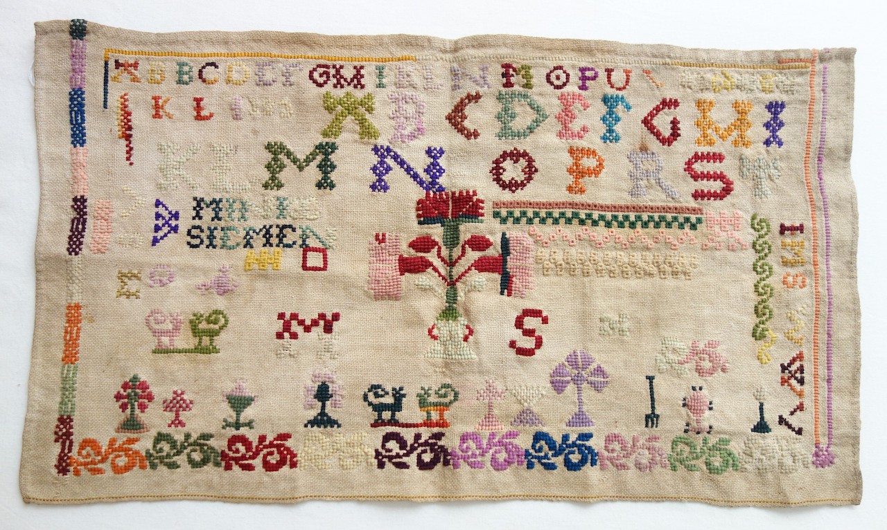 School sampler by Minke Siemen (c. 1870, The Netherlands; TRC 2020.1630)