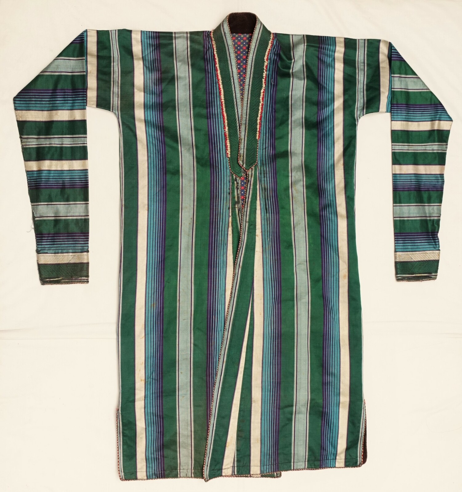 Silk and cotton chapan from northern Afghanistan, 1960s (TRC 2022.1947).