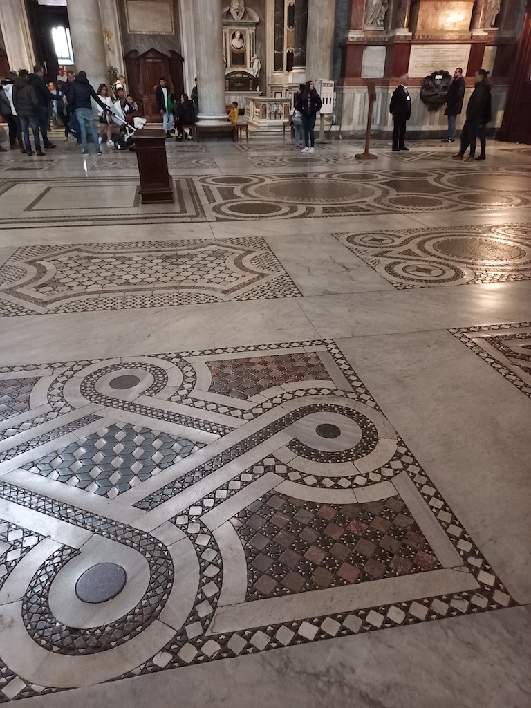 Mosaic floor of the nave of the Basilica di Maria Maggiore, Rome.