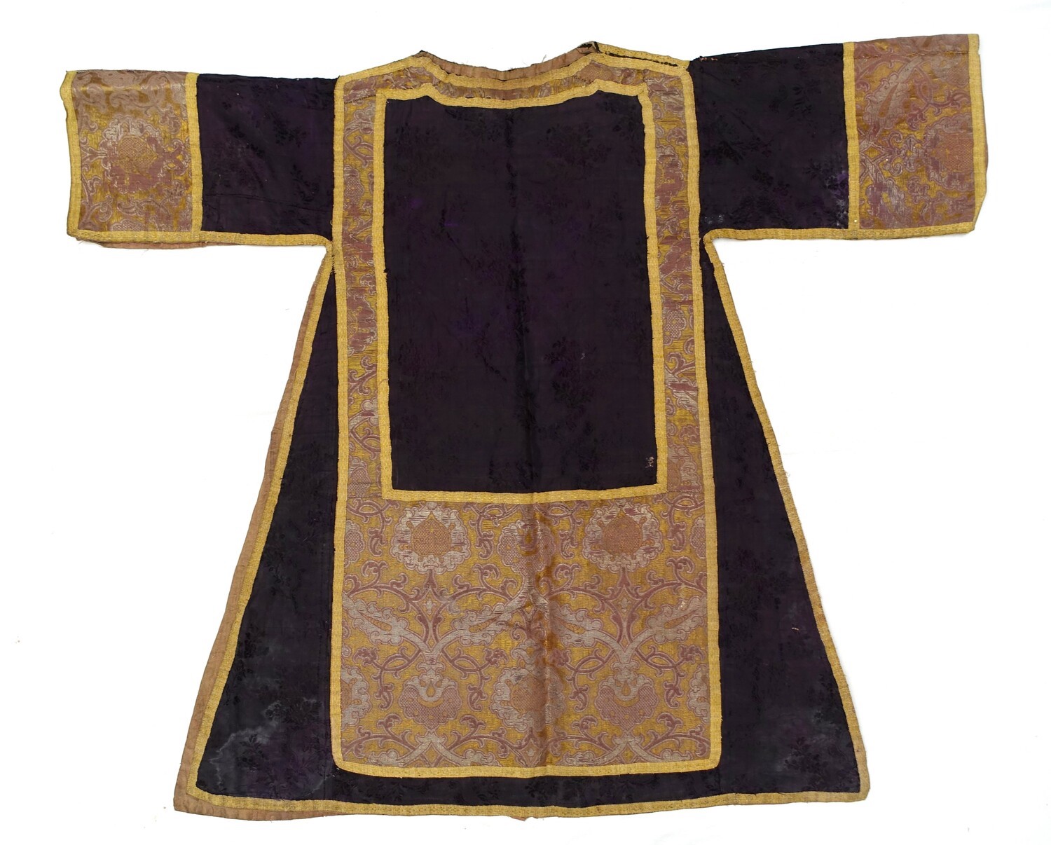 Dalmatic with older (16th century) panels. Europe, 18th century (TRC 2024.3055).