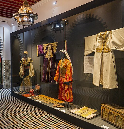 Tetouan kaftan, displayed in the Bab Oqla Museum, Tetouan.